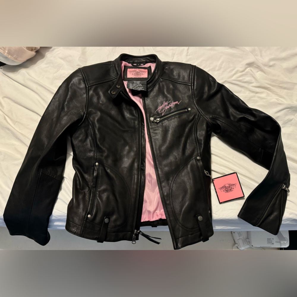 Harley Davidson Leather Bomber Jacket